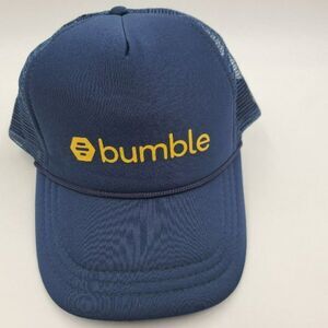 Bumble Social Dating App Mesh Trucker Snapback Hat Cap Dad Men Women Blue Yellow